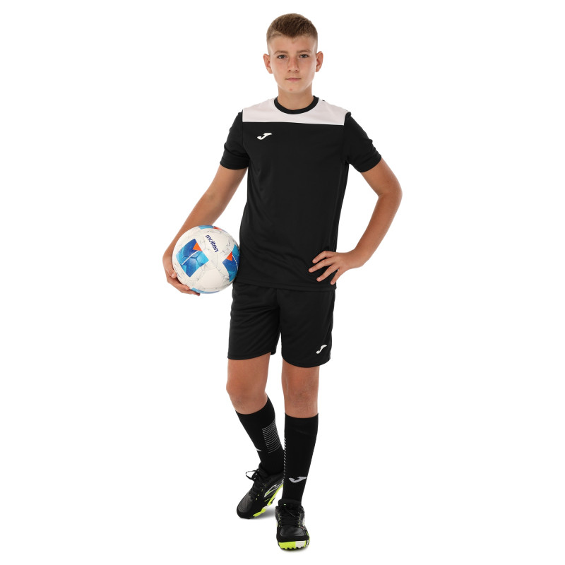 Форма футбольна комплект футболка та шорти Joma PHOENIX III 103124-102 4XS-XL чорний-білий