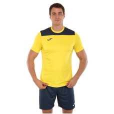 Форма футбольна комплект футболка та шорти Joma PHOENIX III 103124-903 4XS-XL жовтий-темно-синій