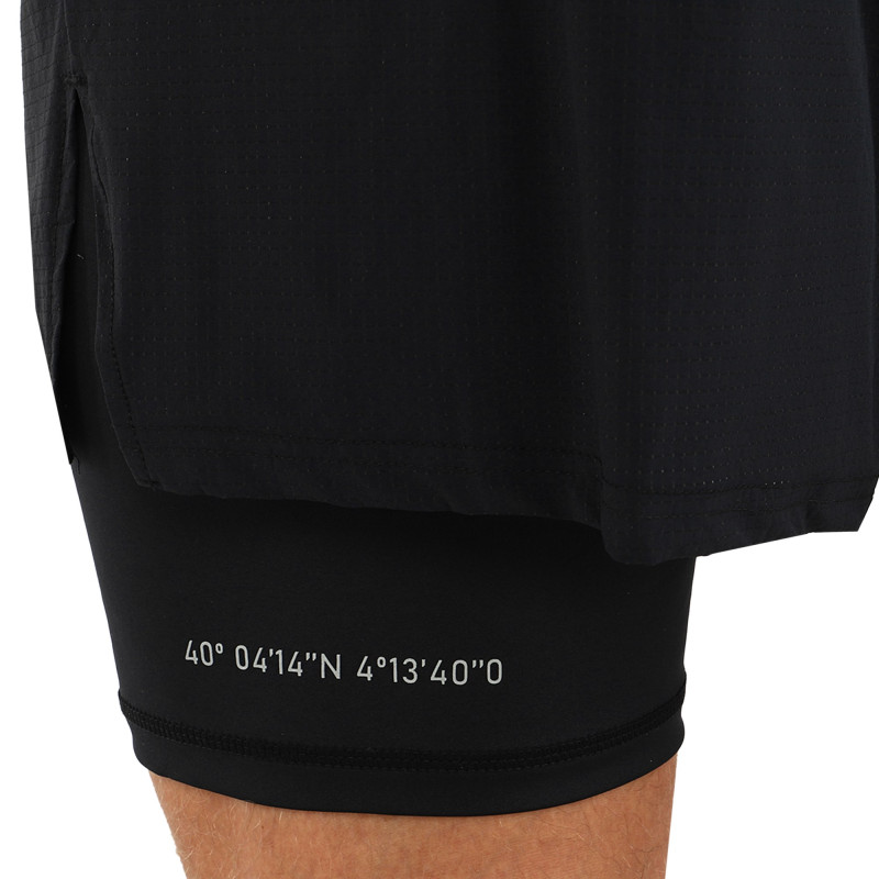 Шорти спортивні подвійні 2 в 1 з тайтсами чоловічі Joma R-TRAIL NATURE 103174-100 S-2XL чорний