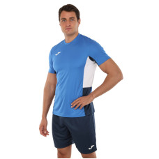 Форма футбольна комплект футболка та шорти Joma DANUBIO II 103213-703 4XS-XL синій-темно-синій