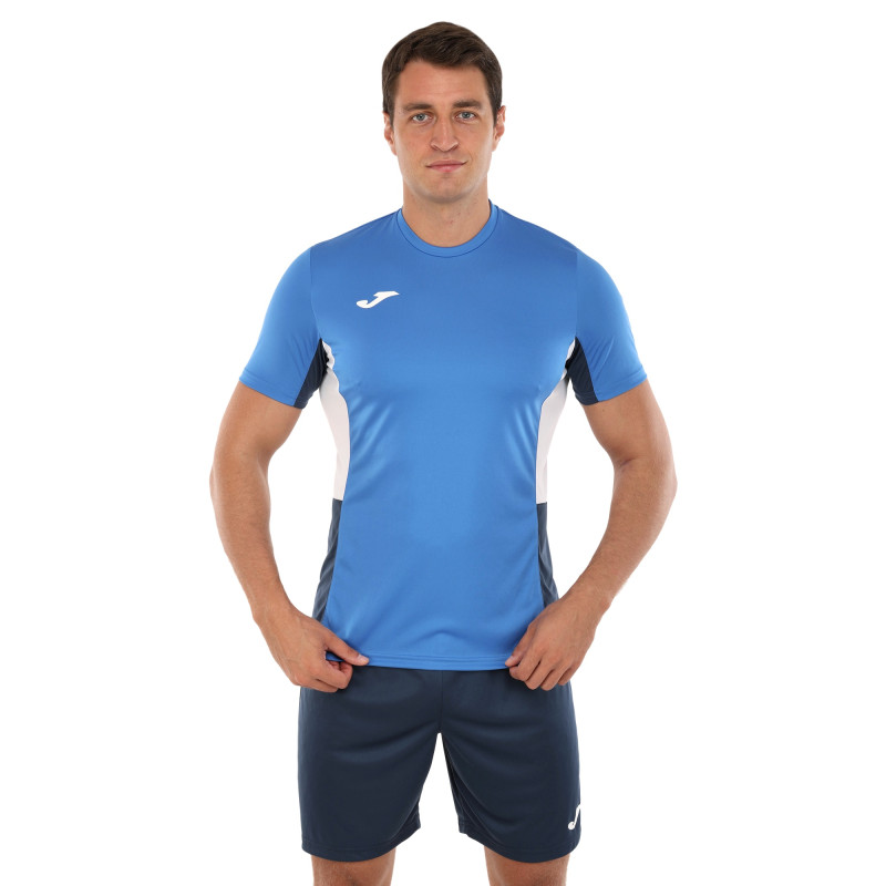 Форма футбольна комплект футболка та шорти Joma DANUBIO II 103213-703 4XS-XL синій-темно-синій