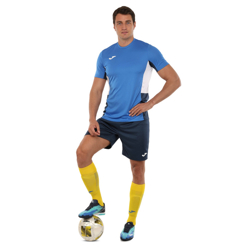 Форма футбольна комплект футболка та шорти Joma DANUBIO II 103213-703 4XS-XL синій-темно-синій