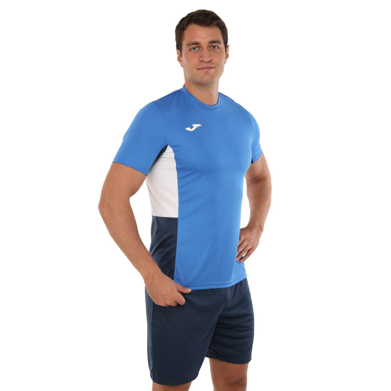 Форма футбольна комплект футболка та шорти Joma DANUBIO II 103213-703 4XS-XL синій-темно-синій
