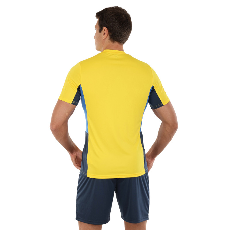 Форма футбольна комплект футболка та шорти Joma DANUBIO II 103213-903 4XS-XL жовтий-темно-синій