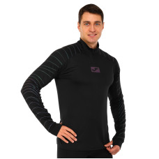 Лонгслів спортивний на блискавці Joma R-NIGHT 104044-100 S-2XL чорний