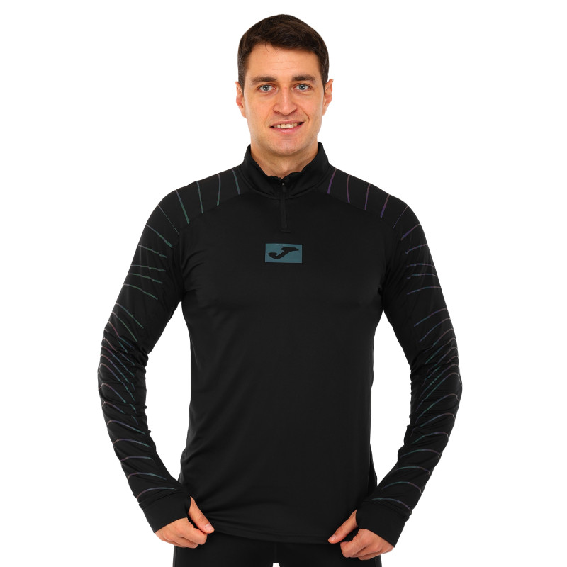 Лонгслів спортивний на блискавці Joma R-NIGHT 104044-100 S-2XL чорний