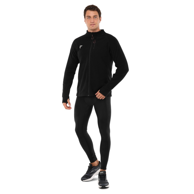 Кофта спортивна на блискавці флісова Joma EXPLORER 104229-100 розмір S-2XL чорний
