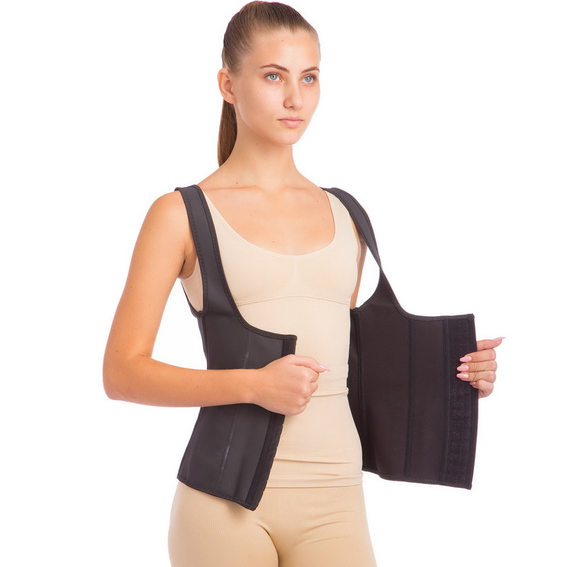 Корсет для схуднення стягуючий з ефектом HEATOUTFIT 1119 M-3XL чорний