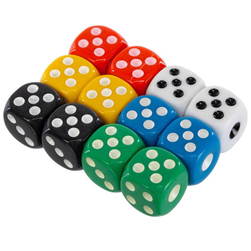 Кості гральні кубики для настільних ігор Dice SP-Sport 1412-1 12 шт. різнокольоровий