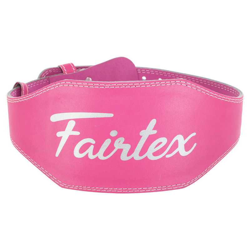 Пояс атлетичний шкіряний FAIRTEX 165086 спинка-15см розмір-S-XL рожевий