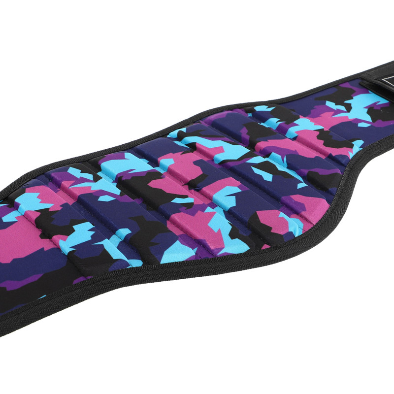 Пояс атлетичний текстильний FAIRTEX 165551 спинка-18см розмір-S-XL чорний-фіолетовий-блакитний
