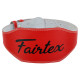 Пояс атлетичний шкіряний FAIRTEX 167076 спинка-15см розмір-S-XL червоний