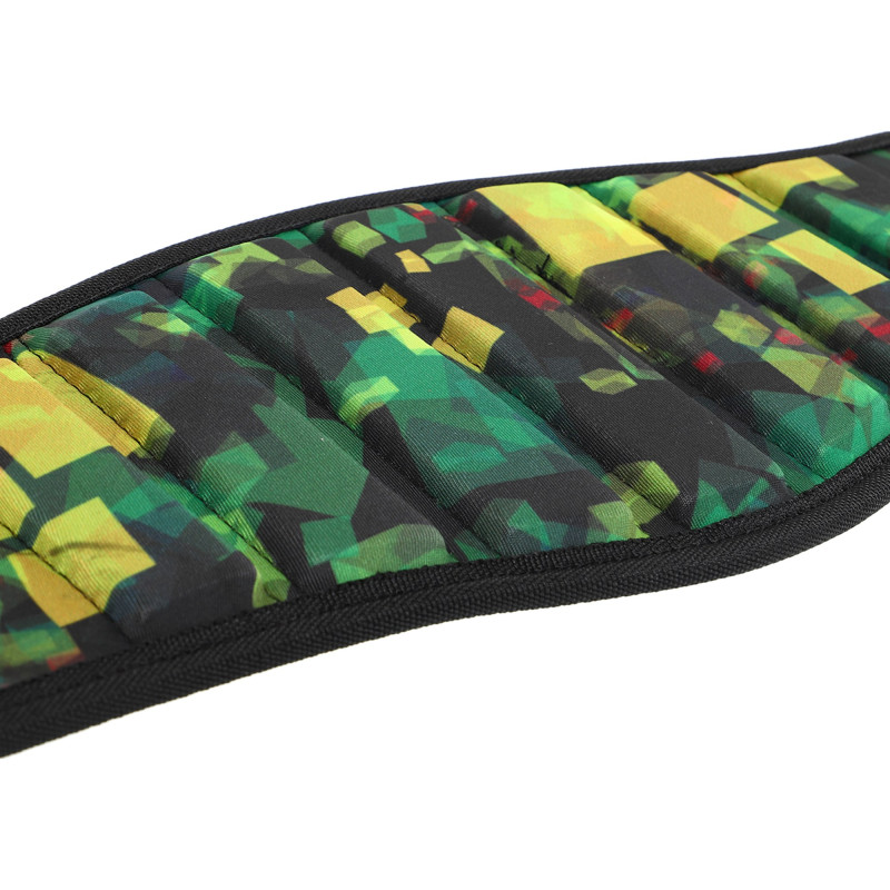 Пояс атлетичний текстильний FAIRTEX 167772 спинка-17см розмір-S-XL чорний-зелений