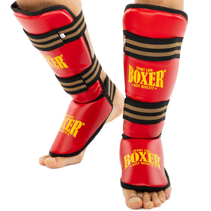 Захист гомілки та стопи Муай Тай, ММА, Кікбоксинг штучна шкіра BOXER NEW 2004-4-N M-XL кольори в асортименті