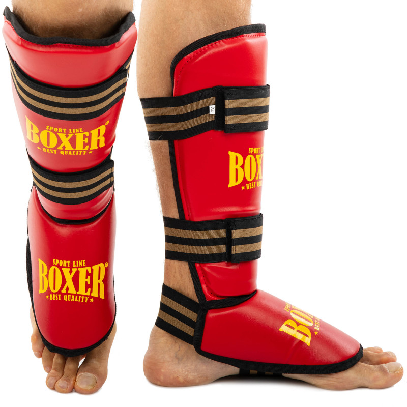 Захист гомілки та стопи Муай Тай, ММА, Кікбоксинг штучна шкіра BOXER NEW 2004-4-N M-XL кольори в асортименті