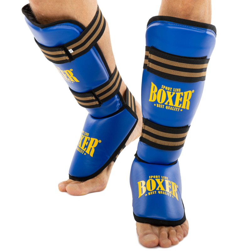 Захист гомілки та стопи Муай Тай, ММА, Кікбоксинг штучна шкіра BOXER NEW 2004-4-N M-XL кольори в асортименті