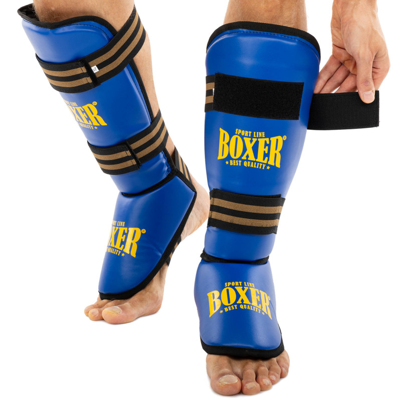 Захист гомілки та стопи Муай Тай, ММА, Кікбоксинг штучна шкіра BOXER NEW 2004-4-N M-XL кольори в асортименті