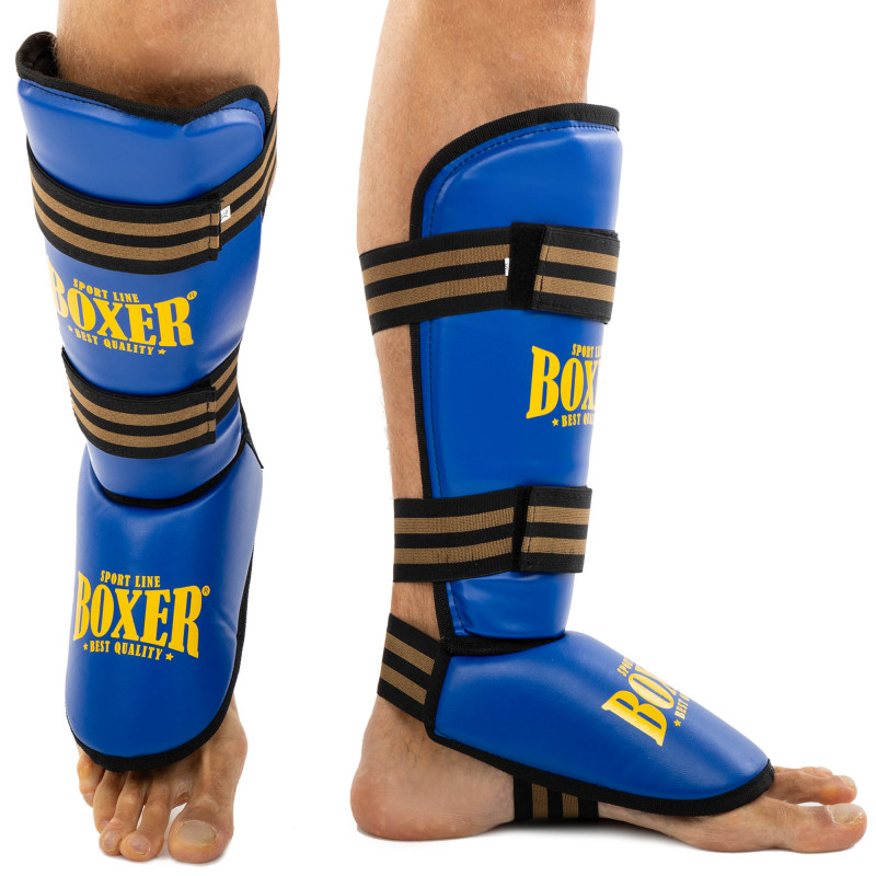 Захист гомілки та стопи Муай Тай, ММА, Кікбоксинг штучна шкіра BOXER NEW 2004-4-N M-XL кольори в асортименті
