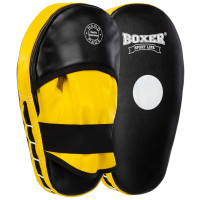 Лапа боксерська пряма подовжена тренувальна шкіра BOXER 2006-01 38х18х4,5см 2штуки кольори в асортименті