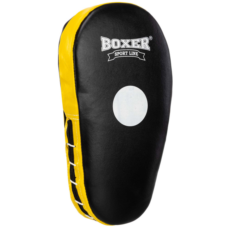 Лапа боксерська пряма подовжена тренувальна шкіра BOXER 2006-01 38х18х4,5см 2штуки кольори в асортименті