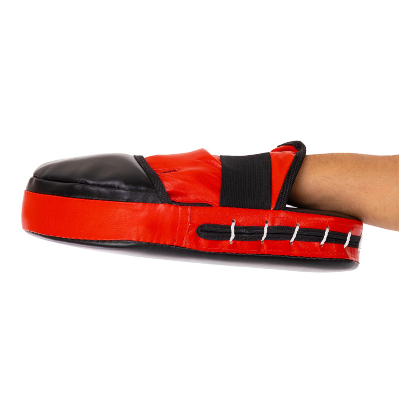 Лапа боксерська пряма подовжена тренувальна шкіра BOXER 2006-01 38х18х4,5см 2штуки кольори в асортименті