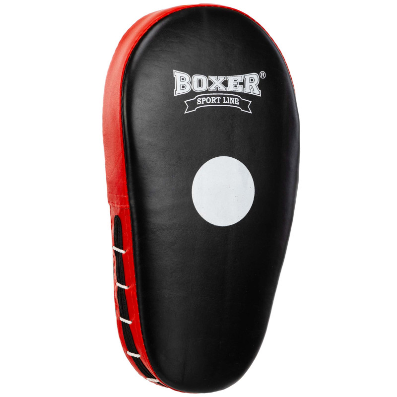 Лапа боксерська пряма подовжена тренувальна шкіра BOXER 2006-01 38х18х4,5см 2штуки кольори в асортименті