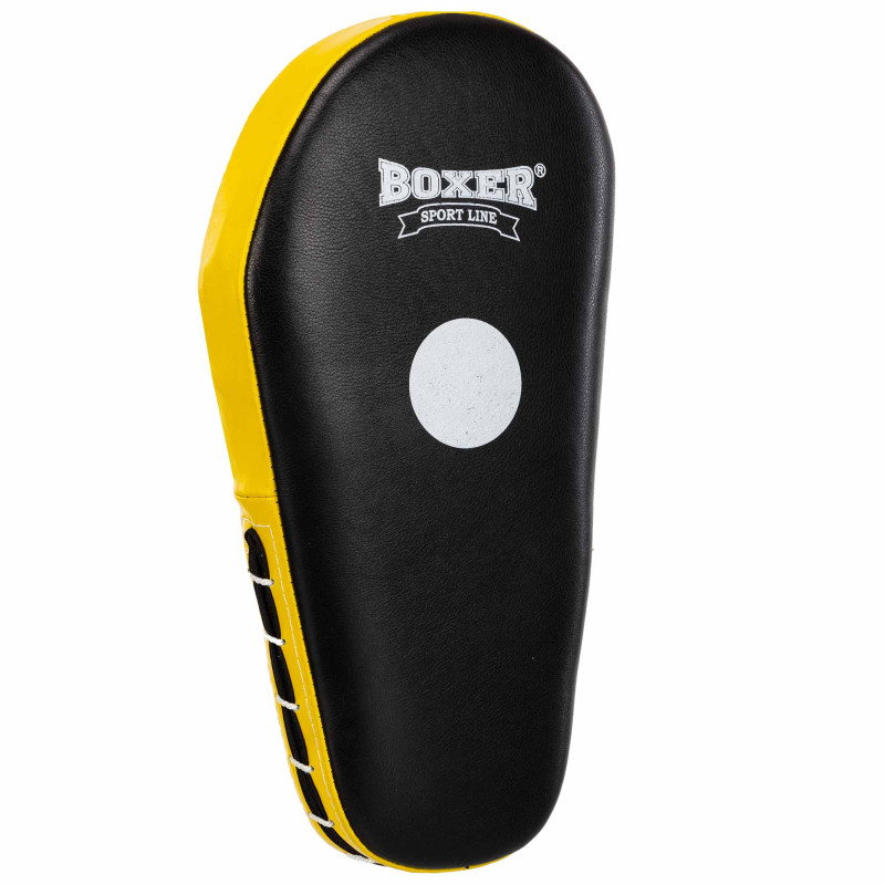 Лапа боксерська пряма подовжена тренувальна шкіра BOXER 2007-01 40х21х4,5см 2штуки кольори в асортименті