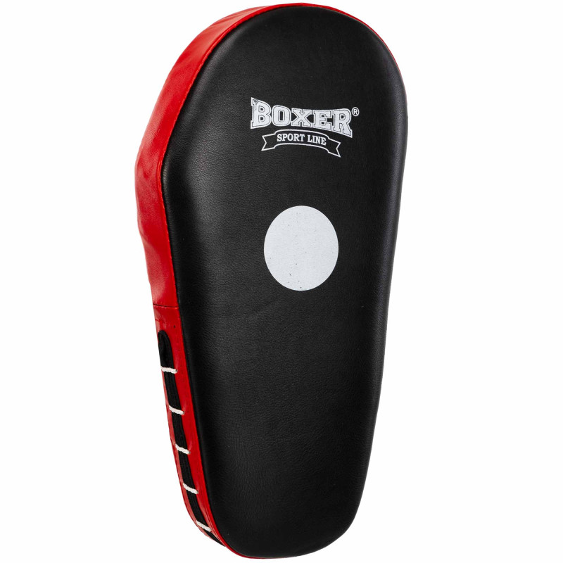 Лапа боксерська пряма подовжена тренувальна шкіра BOXER 2007-01 40х21х4,5см 2штуки кольори в асортименті