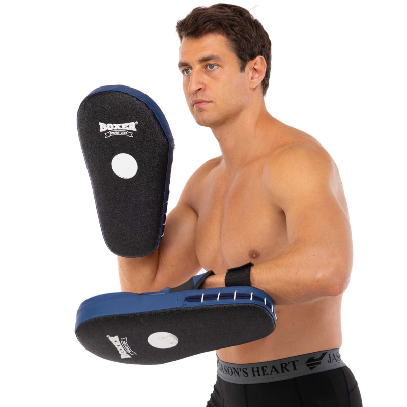 Лапа боксерська пряма подовжена тренувальна Кірза BOXER 2009-01 40х21х4,5см 2штуки кольори в асортименті