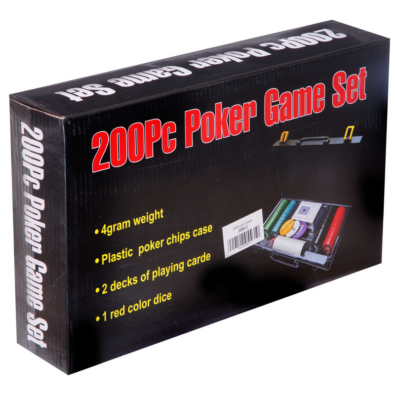 Набір для покеру у пластиковому кейсі Texas Holdem Poker set SP-Sport 200S-C 200 фішок