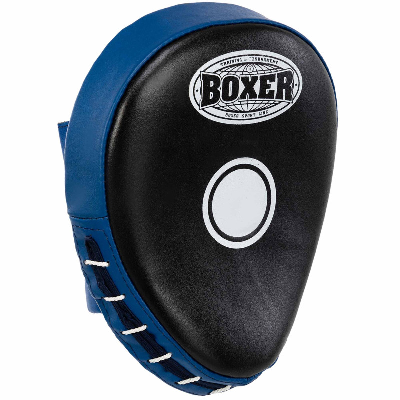 Лапа боксерська вигнута тренувальна шкіра BOXER 2010-01 19х23х4см 2штуки кольори в асортименті