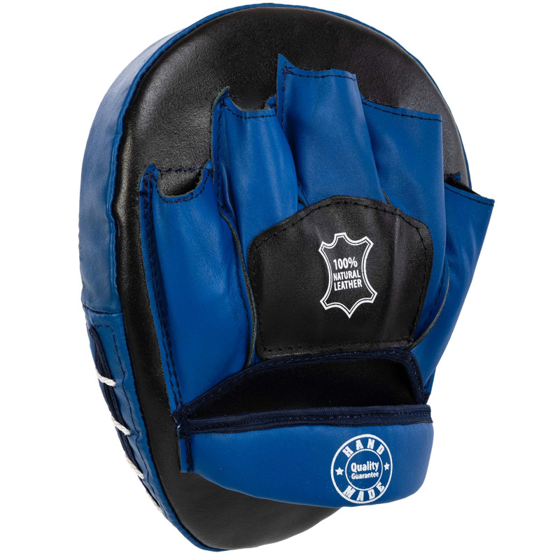 Лапа боксерська вигнута тренувальна шкіра BOXER 2010-01 19х23х4см 2штуки кольори в асортименті
