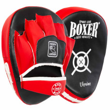 Лапа боксерська вигнута тренувальна Кожвініл BOXER 2011-01 19х23х4см 2штуки кольори в асортименті