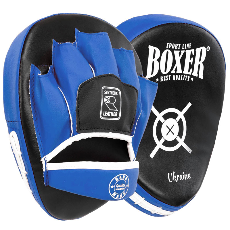 Лапа боксерська вигнута тренувальна Кожвініл BOXER 2011-01 19х23х4см 2штуки кольори в асортименті