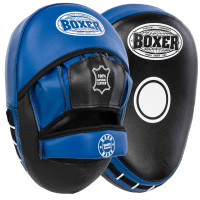 Лапа боксерська вигнута тренувальна шкіра BOXER 2012-01 элит 23х19х4,5см 2штуки кольори в асортименті