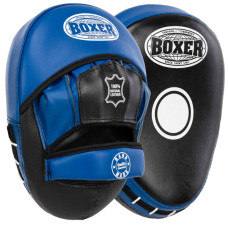 Лапа боксерська вигнута тренувальна шкіра BOXER 2012-01 элит 23х19х4,5см 2штуки кольори в асортименті