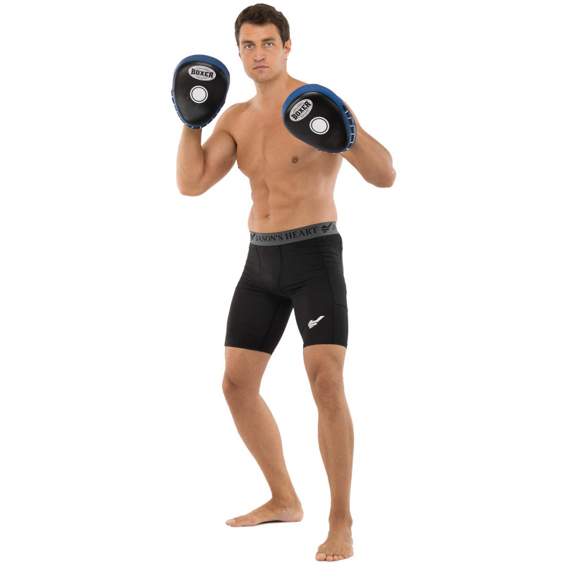 Лапа боксерська вигнута тренувальна шкіра BOXER 2012-01 элит 23х19х4,5см 2штуки кольори в асортименті
