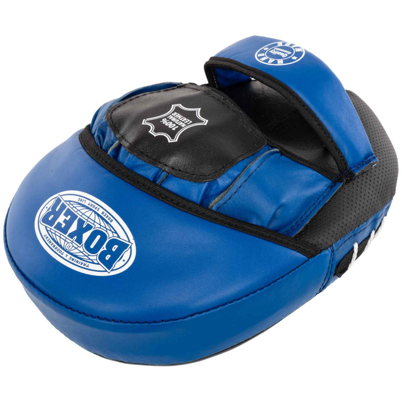 Лапа боксерська вигнута тренувальна шкіра BOXER 2012-01 элит 23х19х4,5см 2штуки кольори в асортименті