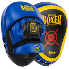Лапа боксерська вигнута тренувальна Кожвініл BOXER Элит 2013-01 23х19х4,5см 2штуки кольори в асортименті
