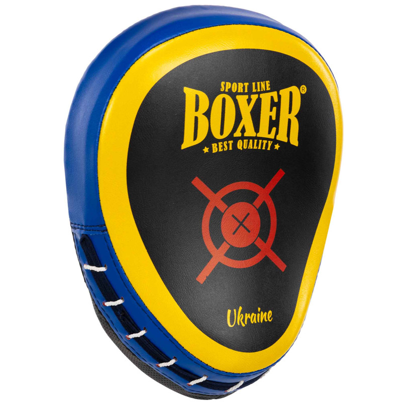 Лапа боксерська вигнута тренувальна Кожвініл BOXER Элит 2013-01 23х19х4,5см 2штуки кольори в асортименті