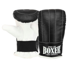 Снарядні рукавички-млинці для боксу шкіряні BOXER 2014 розмір L кольори в асортименті