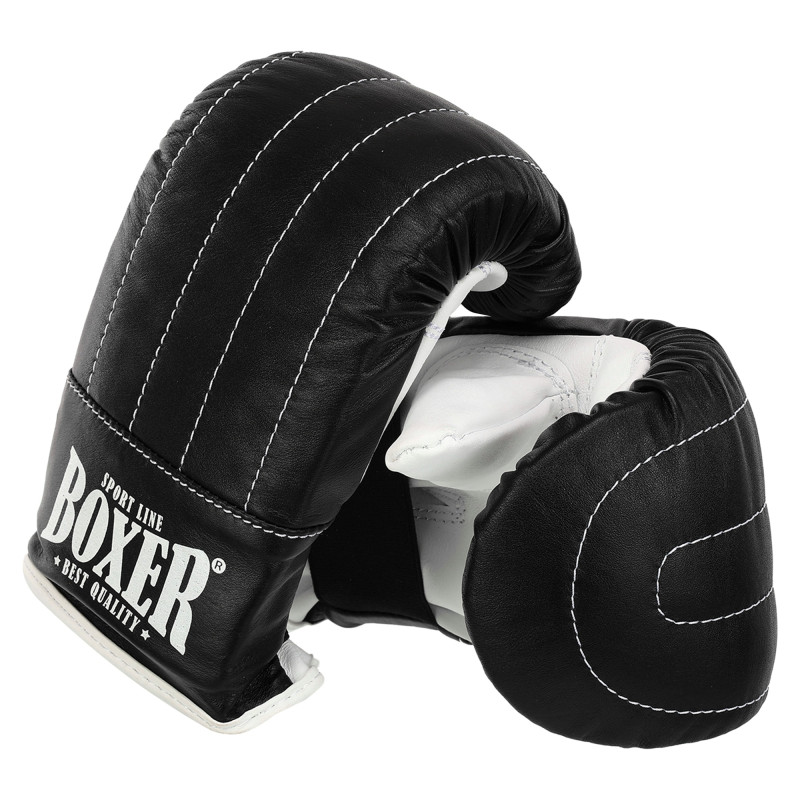 Снарядні рукавички-млинці для боксу шкіряні BOXER 2014 розмір L кольори в асортименті