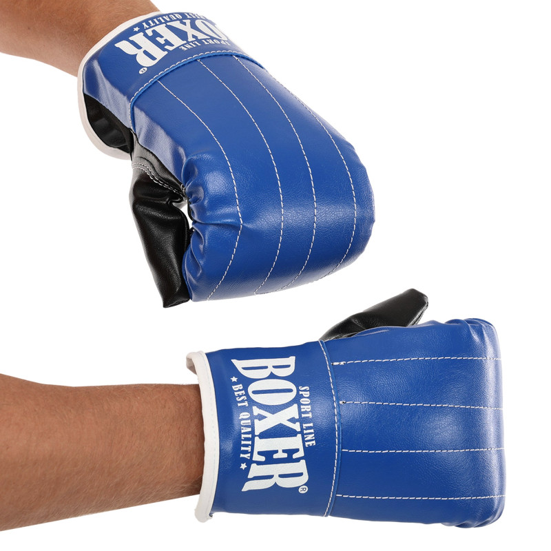 Снарядні рукавички-млинці для боксу штучна шкіра BOXER 2015 розмір L кольори в асортименті