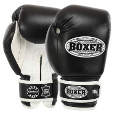 Боксерські рукавиці шкіряні BOXER 2023 10-12унцій кольори в асортименті