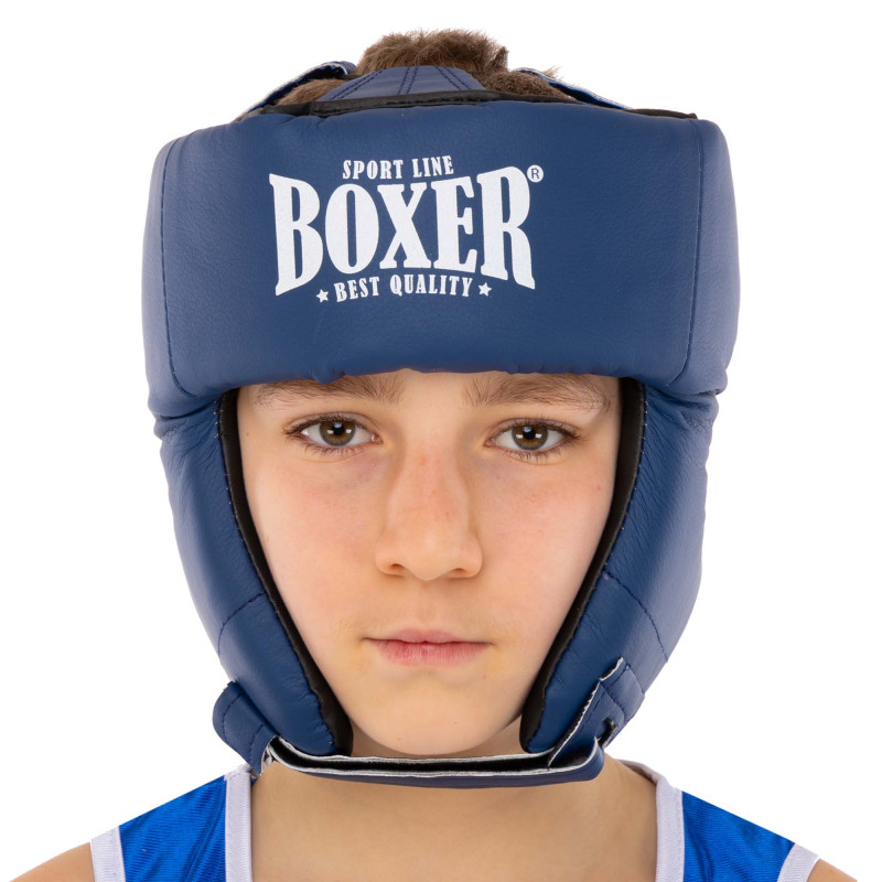 Шолом боксерський відкритий штучна шкіра BOXER 2028-N M-L кольори в асортименті