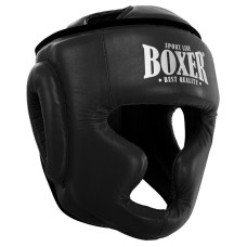 Шолом боксерський з повним захистом шкіряний BOXER NEW 2033-N М-L кольори в асортименті