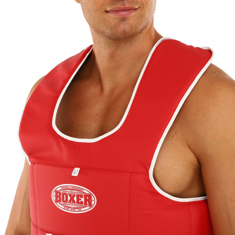 Жилет захисний для тхеквондо двосторонній BOXER 2038 S-XL синій-червоний