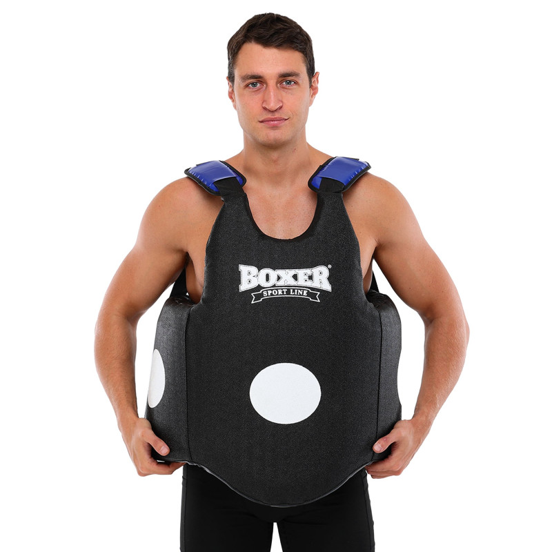 Захист корпусу пояс тренера для відпрацювання ударів BOXER 2039-02 чорний