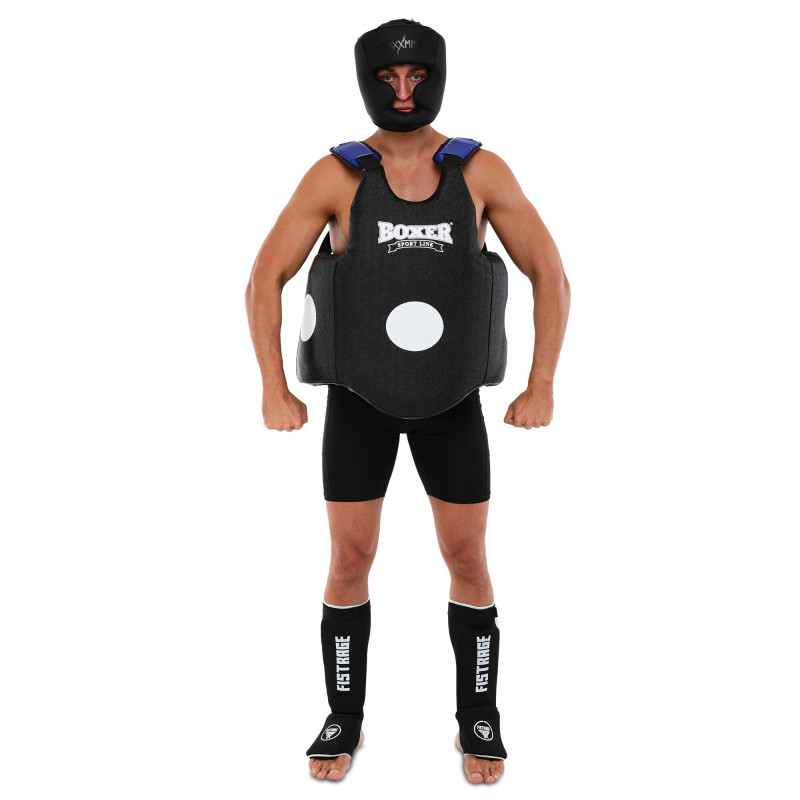Захист корпусу пояс тренера для відпрацювання ударів BOXER 2039-02 чорний