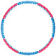 Обруч для схуднення масажний розбірний Хула Хуп Hula Hoop SUPER WIDE 3002 8 секцій рожевий-блакитний